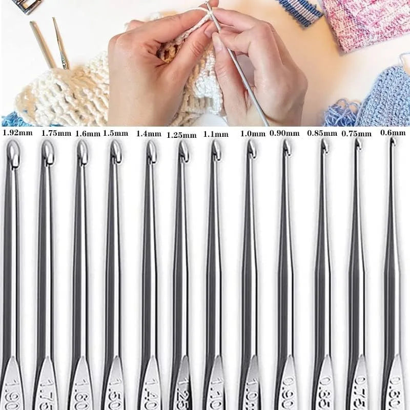 59-Piece Portable Crochet & Knitting Kit with Hooks, Yarn, and Storage Bag