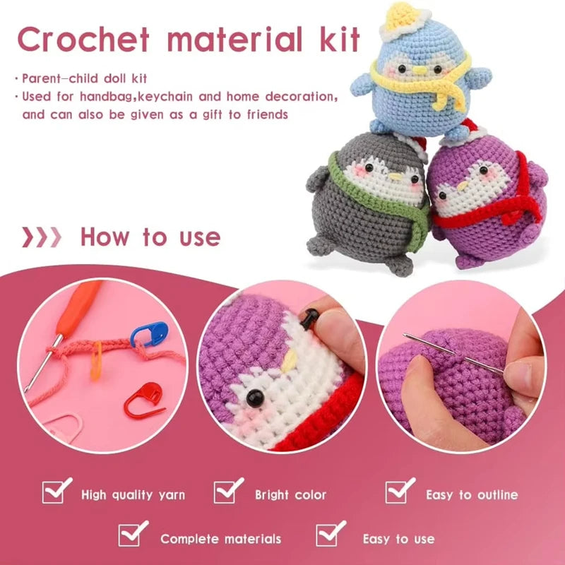 Penguin DIY Crochet Kit