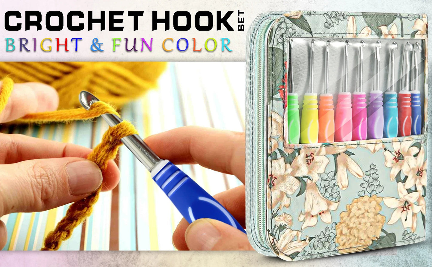 Floral Crochet Hook Set