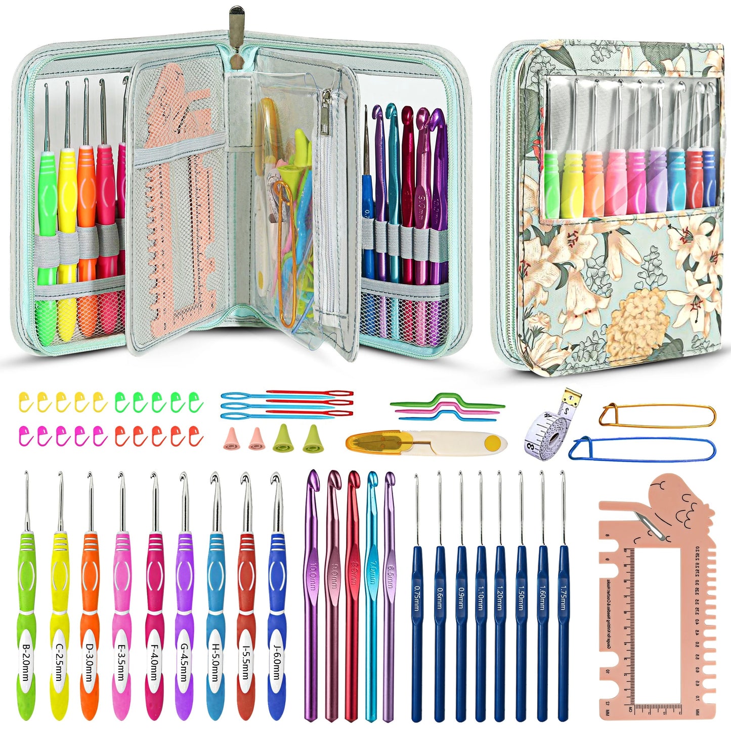 Floral Crochet Hook Set