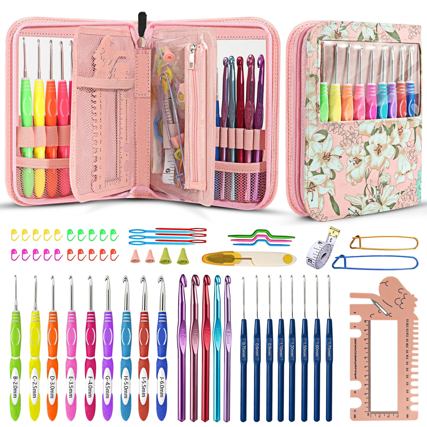 Floral Crochet Hook Set