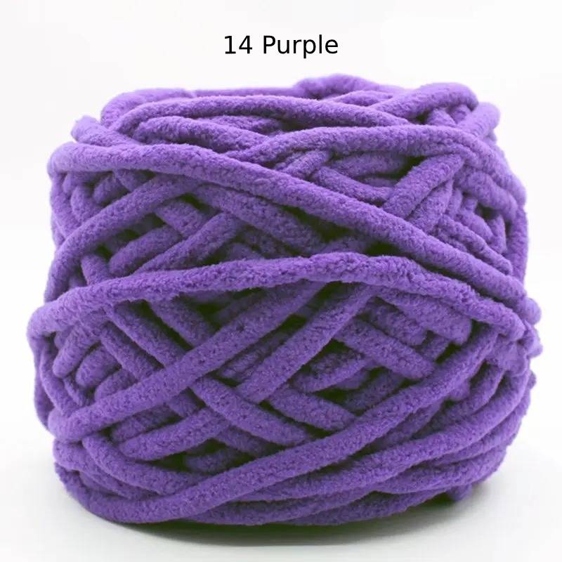 Chunky Chenille Polyester Yarn - 100g