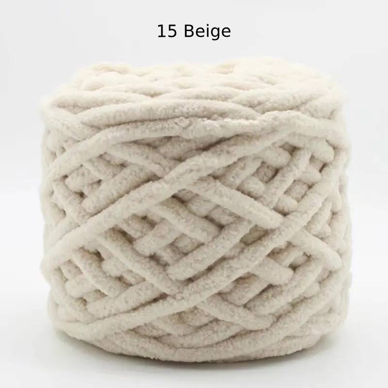 Chunky Chenille Polyester Yarn - 100g