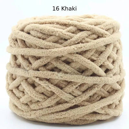 Chunky Chenille Polyester Yarn - 100g