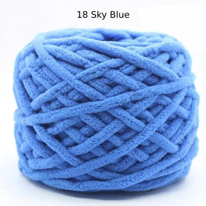 Chunky Chenille Polyester Yarn - 100g