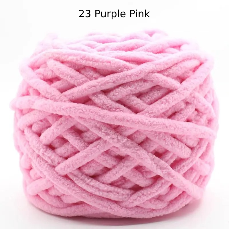 Chunky Chenille Polyester Yarn - 100g