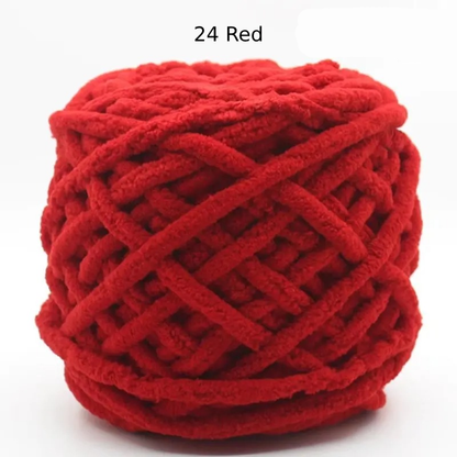 Chunky Chenille Polyester Yarn - 100g