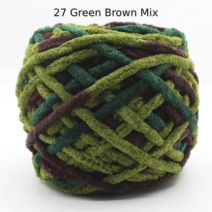 Chunky Chenille Polyester Yarn - 100g