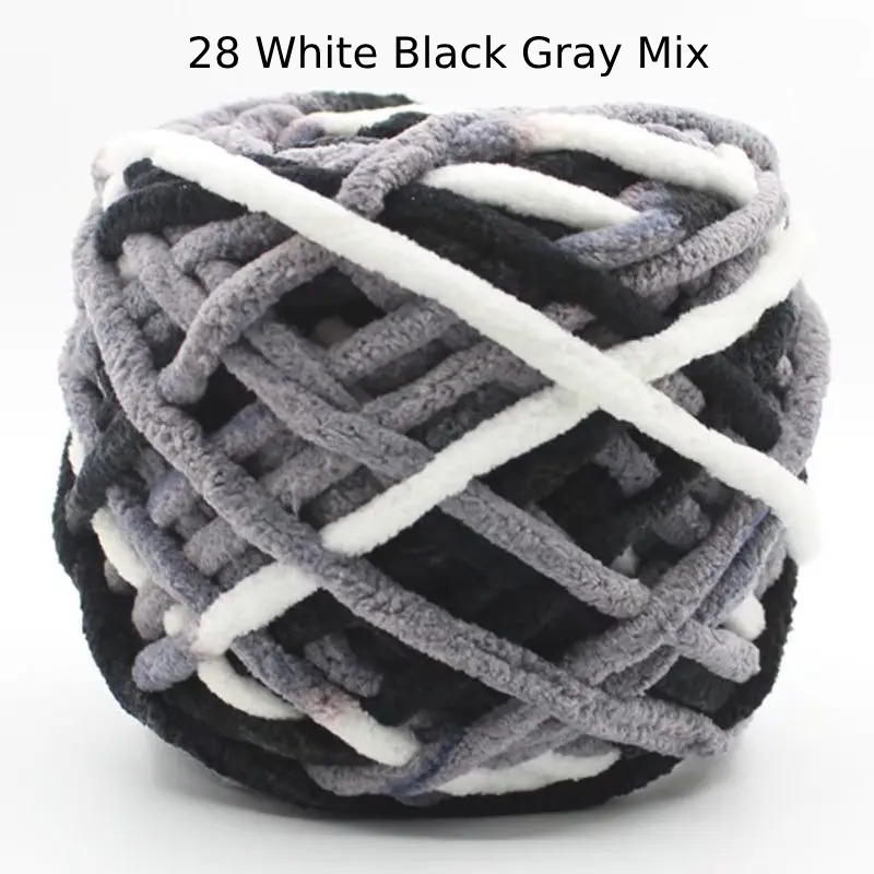 Chunky Chenille Polyester Yarn - 100g