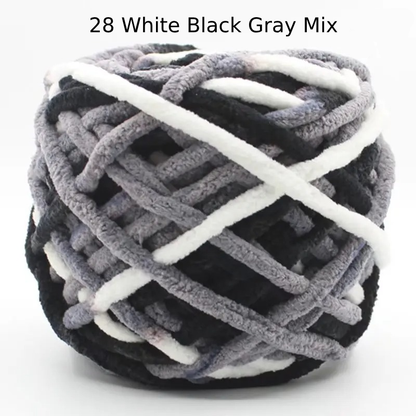 Chunky Chenille Polyester Yarn - 100g