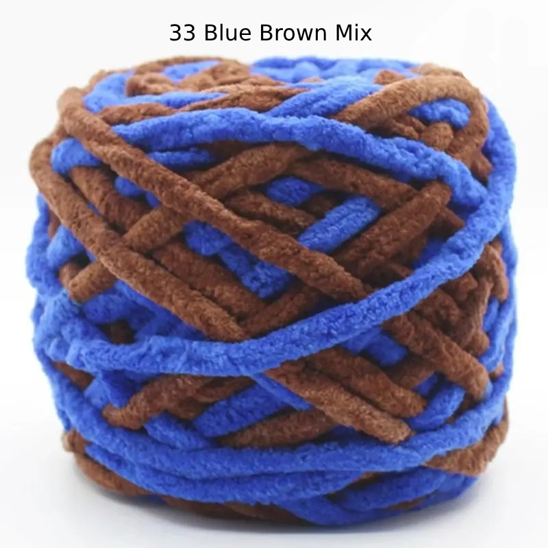 Chunky Chenille Polyester Yarn - 100g