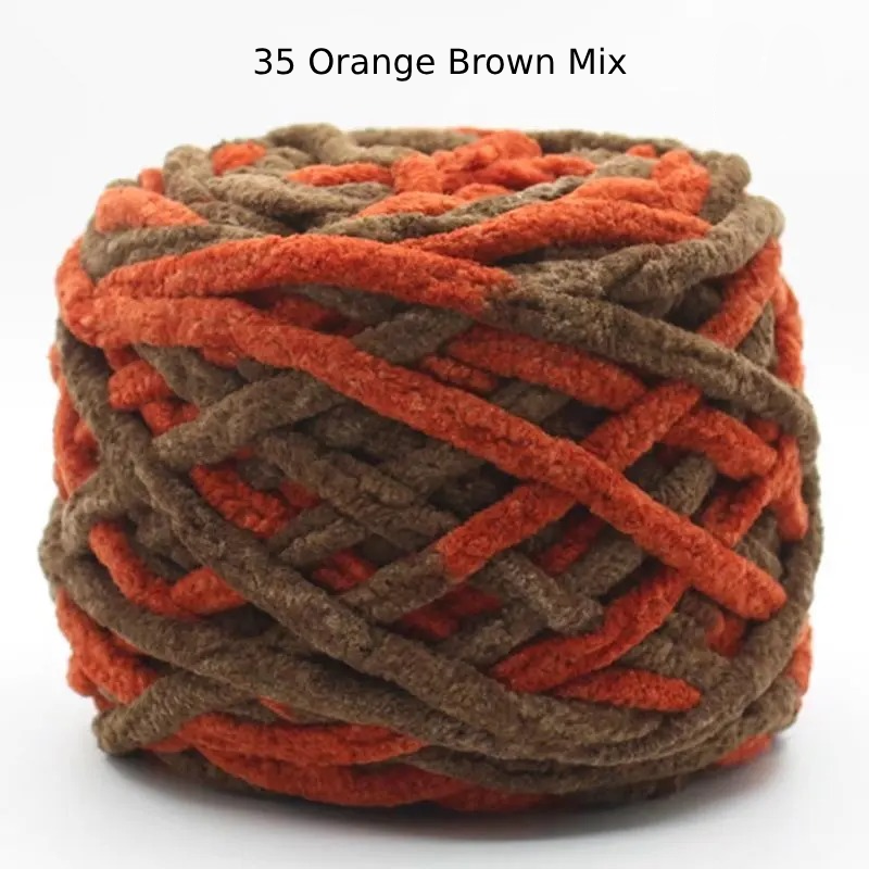 Chunky Chenille Polyester Yarn - 100g