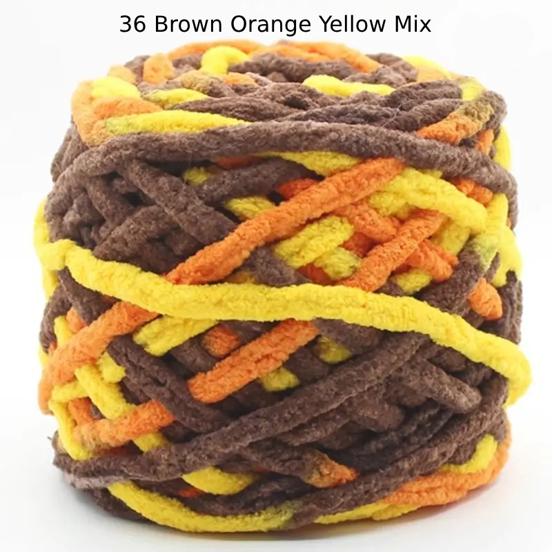 Chunky Chenille Polyester Yarn - 100g
