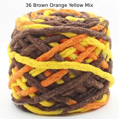 Chunky Chenille Polyester Yarn - 100g