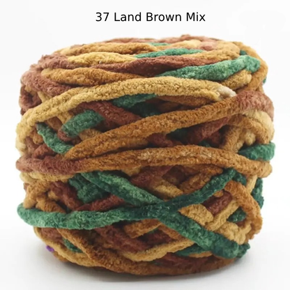 Chunky Chenille Polyester Yarn - 100g