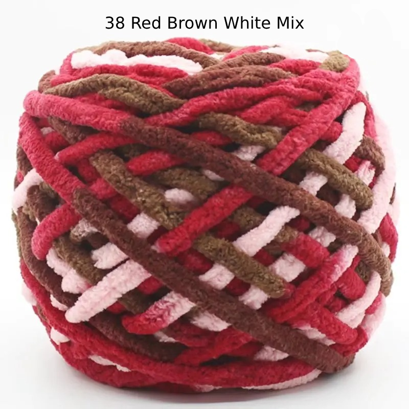 Chunky Chenille Polyester Yarn - 100g