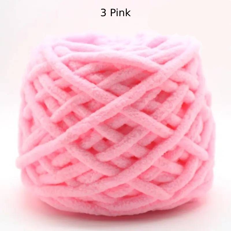 Chunky Chenille Polyester Yarn - 100g