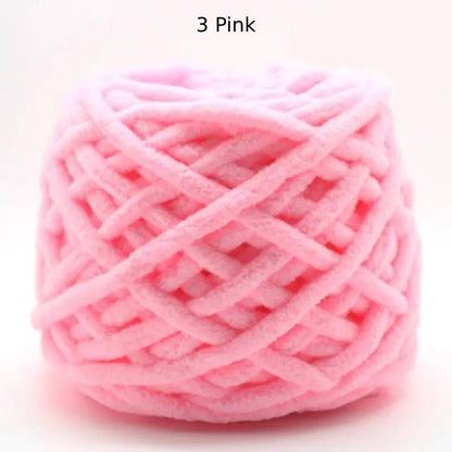 Chunky Chenille Polyester Yarn - 100g