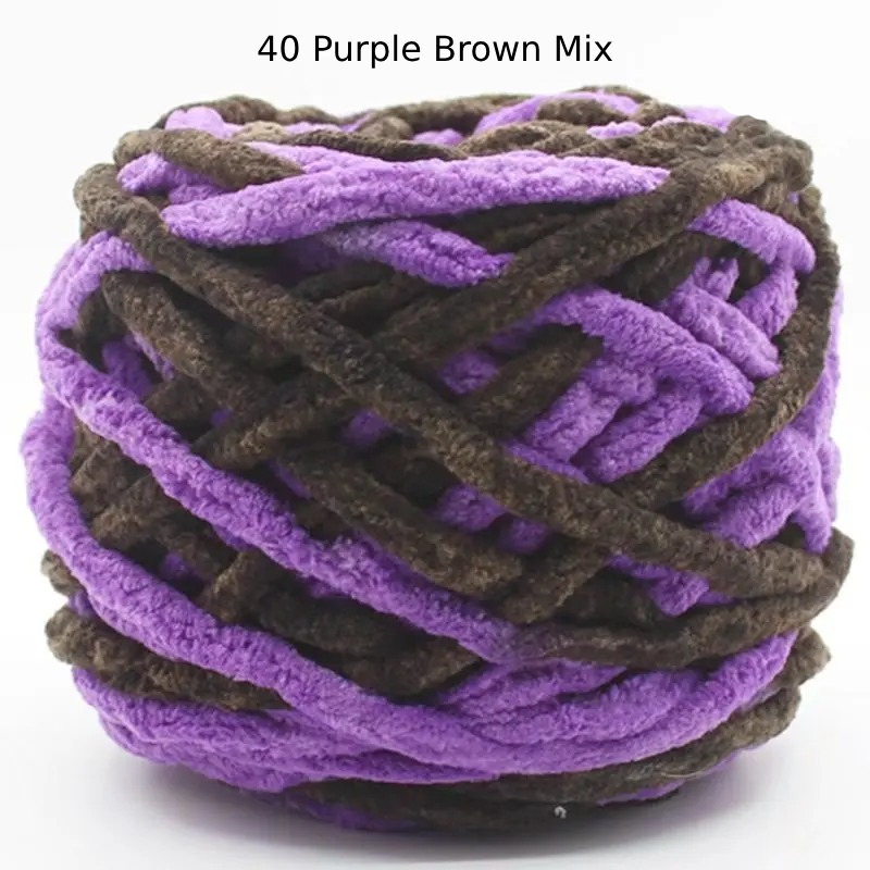 Chunky Chenille Polyester Yarn - 100g