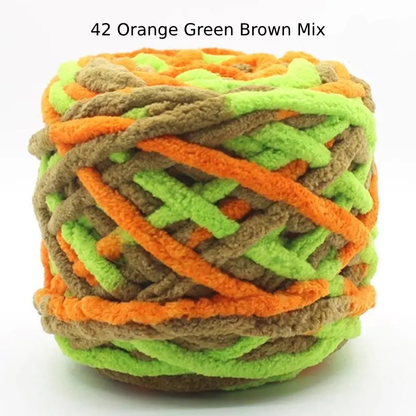 Chunky Chenille Polyester Yarn - 100g