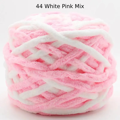 Chunky Chenille Polyester Yarn - 100g