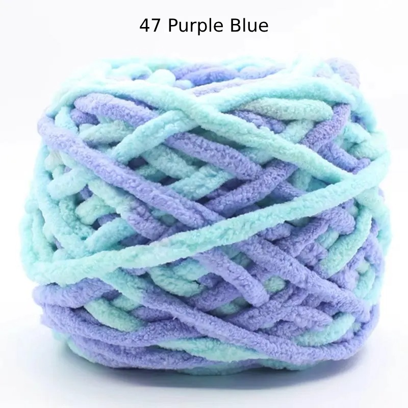 Chunky Chenille Polyester Yarn - 100g