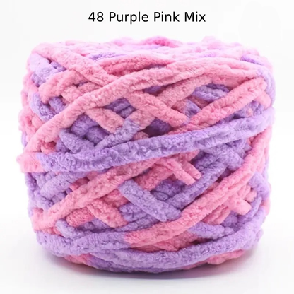 Chunky Chenille Polyester Yarn - 100g