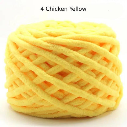 Chunky Chenille Polyester Yarn - 100g