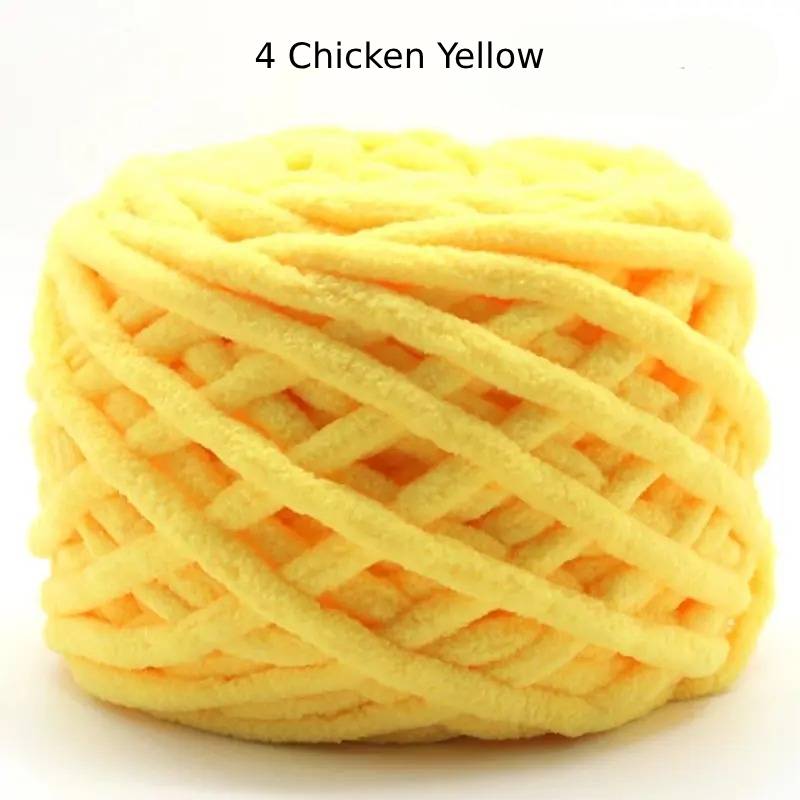 Chunky Chenille Polyester Yarn - 100g