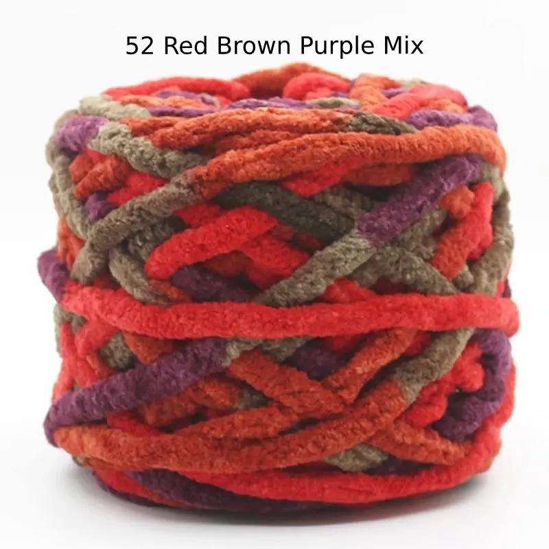 Chunky Chenille Polyester Yarn - 100g