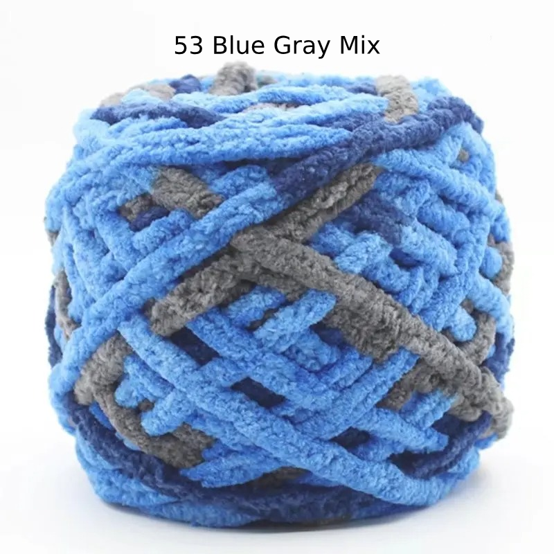 Chunky Chenille Polyester Yarn - 100g