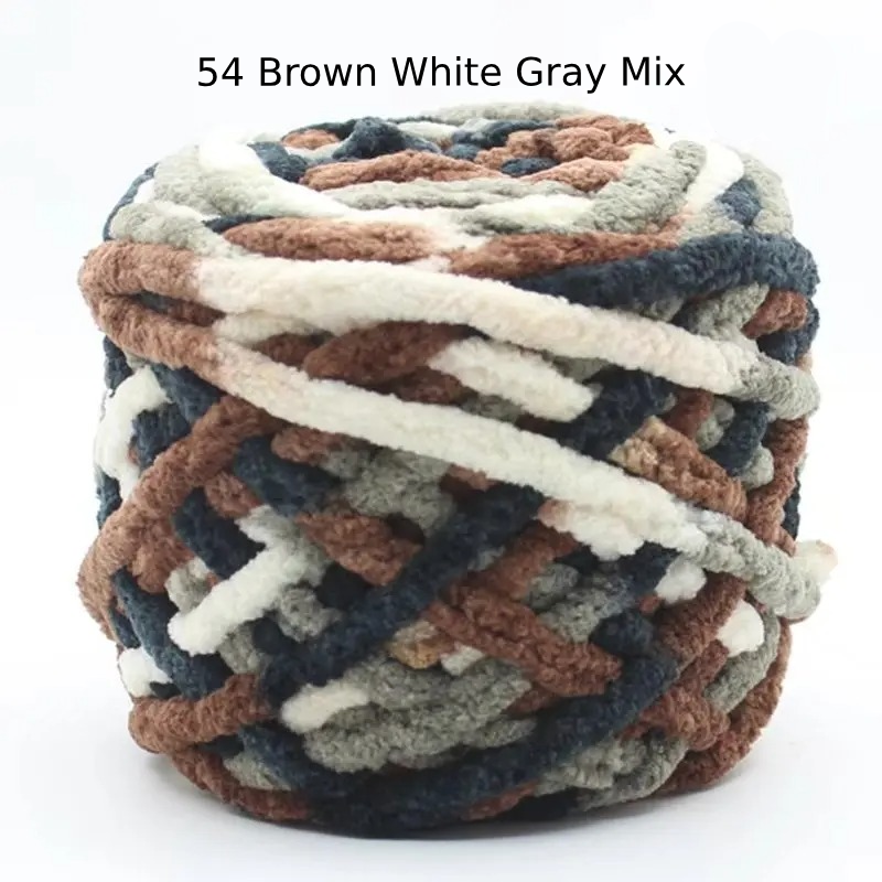 Chunky Chenille Polyester Yarn - 100g