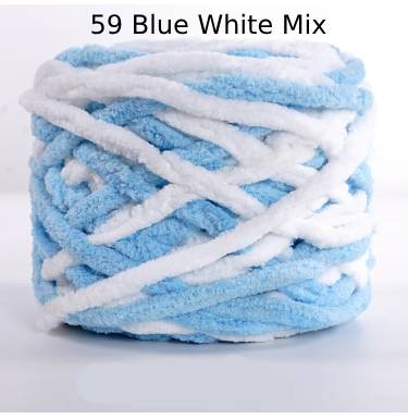 Chunky Chenille Polyester Yarn - 100g
