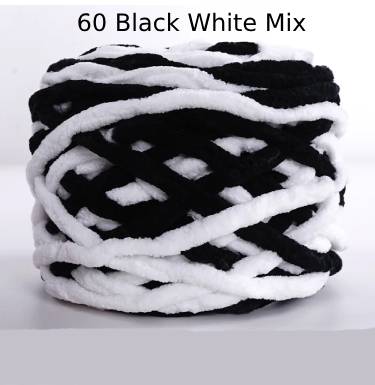 Chunky Chenille Polyester Yarn - 100g