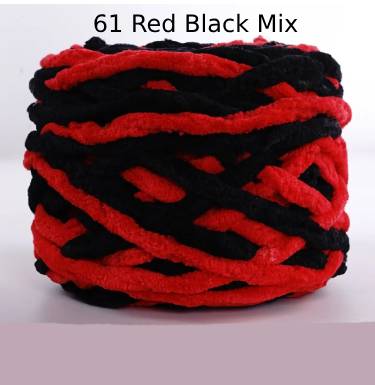 Chunky Chenille Polyester Yarn - 100g