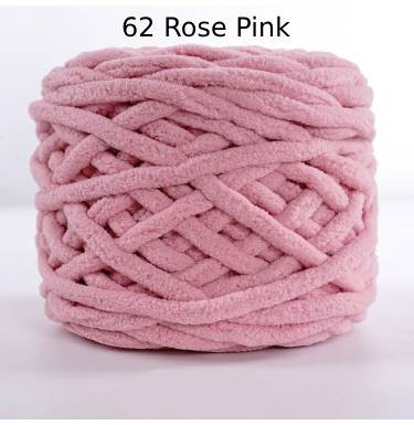 Chunky Chenille Polyester Yarn - 100g