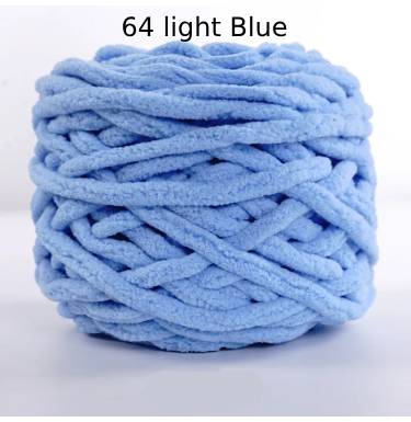 Chunky Chenille Polyester Yarn - 100g