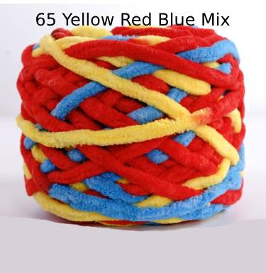 Chunky Chenille Polyester Yarn - 100g
