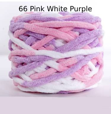 Chunky Chenille Polyester Yarn - 100g