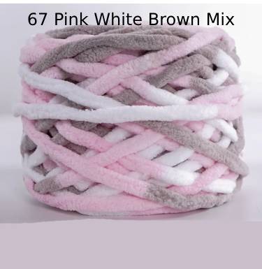 Chunky Chenille Polyester Yarn - 100g