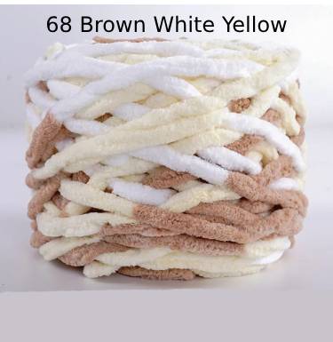 Chunky Chenille Polyester Yarn - 100g