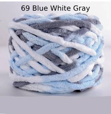 Chunky Chenille Polyester Yarn - 100g