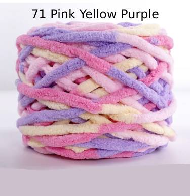 Chunky Chenille Polyester Yarn - 100g