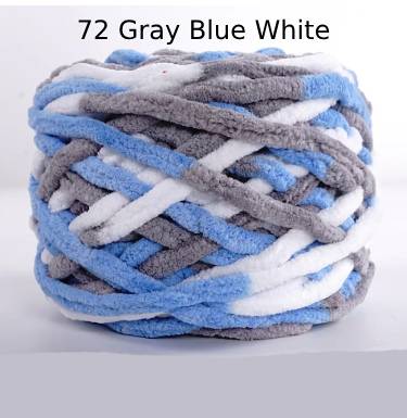Chunky Chenille Polyester Yarn - 100g